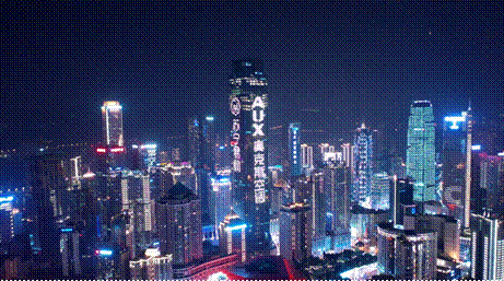 奥克斯空调瞄准“火炉” 登上重庆WFC环球金融中心上演灯光秀